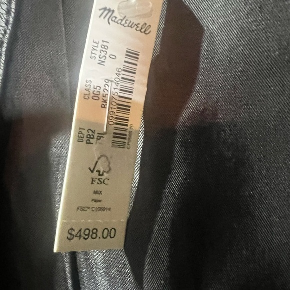 NWT Madewell Shrunken Zip-Front Jacket in Leather. - Picture 3 of 12